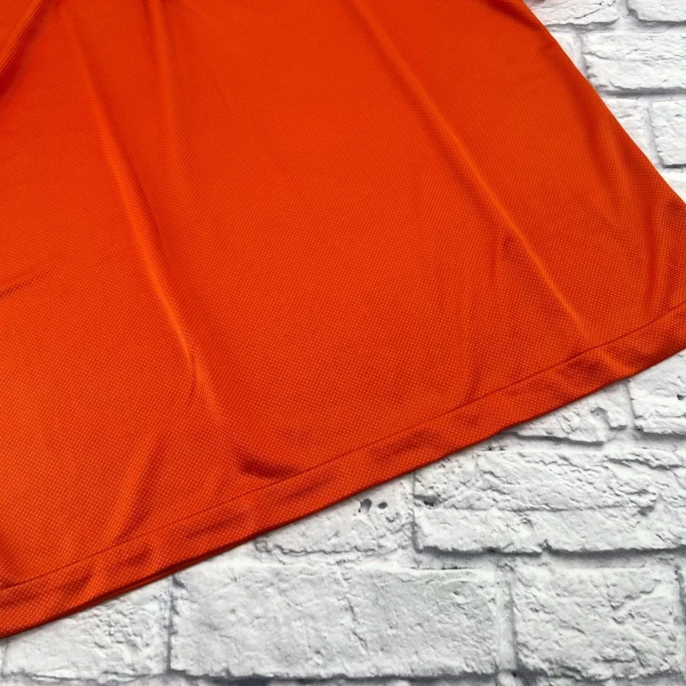 Nike Mens Orange Short Sleeve Polo Shirt Large Golf Athletic Casual